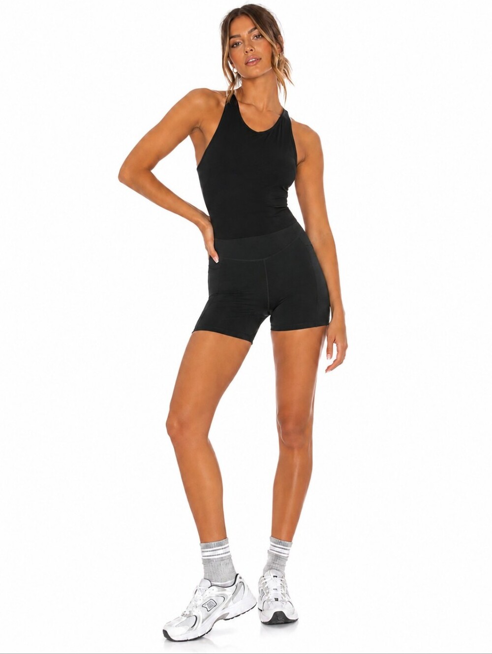 Free People Movement Black Front Runner Runsie Nwot Size XS